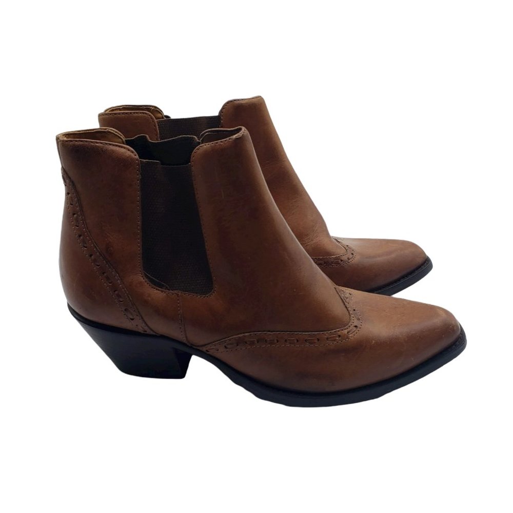 Durango RD252 Women's Brown Leather Cowboy Style Ankle Boots Size 6.5M - Picture 5 of 8